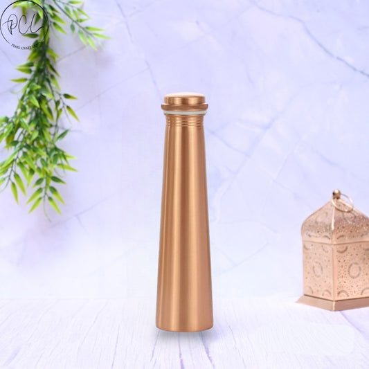 Pure Copper Tower Plain Matt Water Bottle with Leak Proof Capacity 1000 ML.