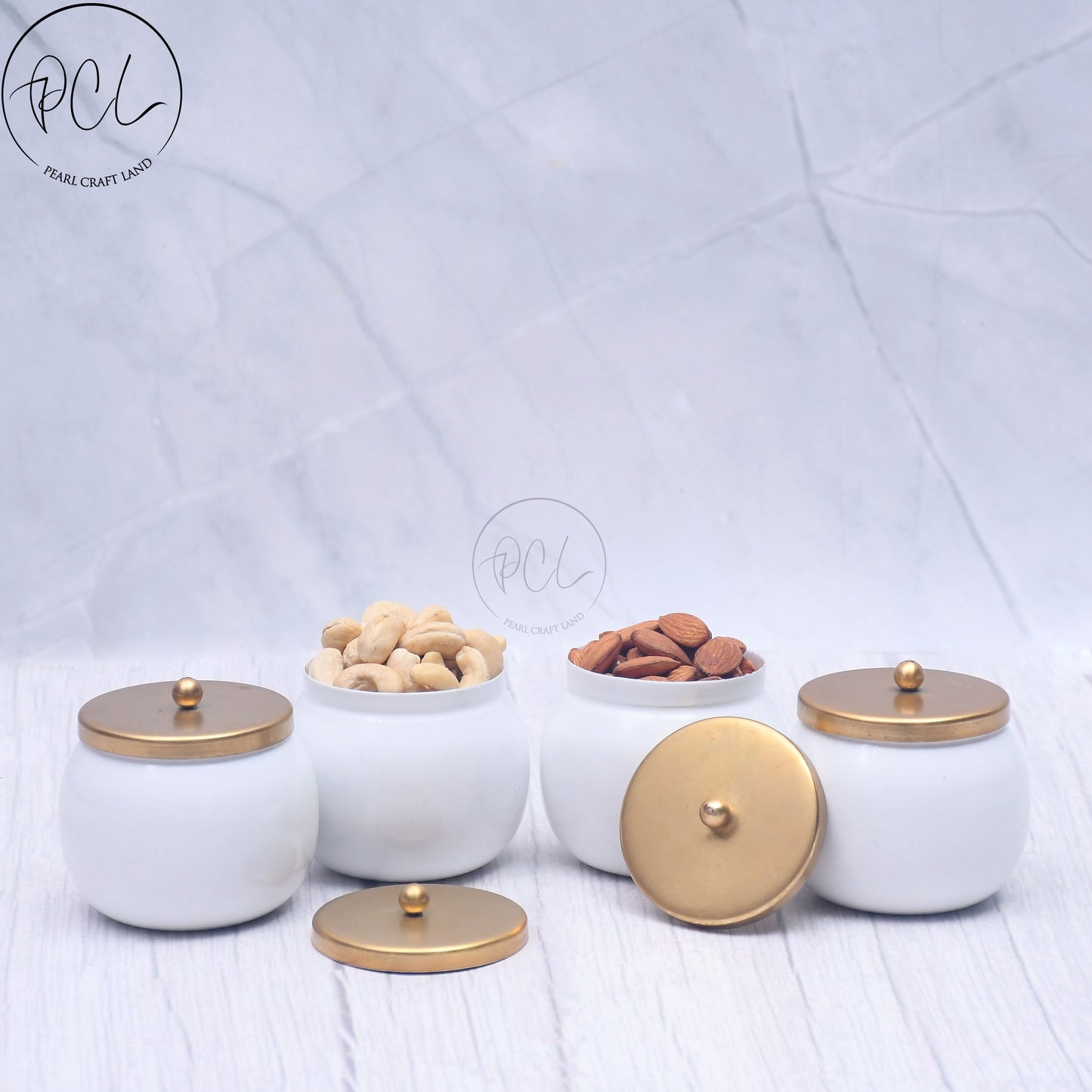 Exclusive Dryfruits Jar Containers for Home & Kitchen Storage Box Set of 4 with Royal Gifting Box
