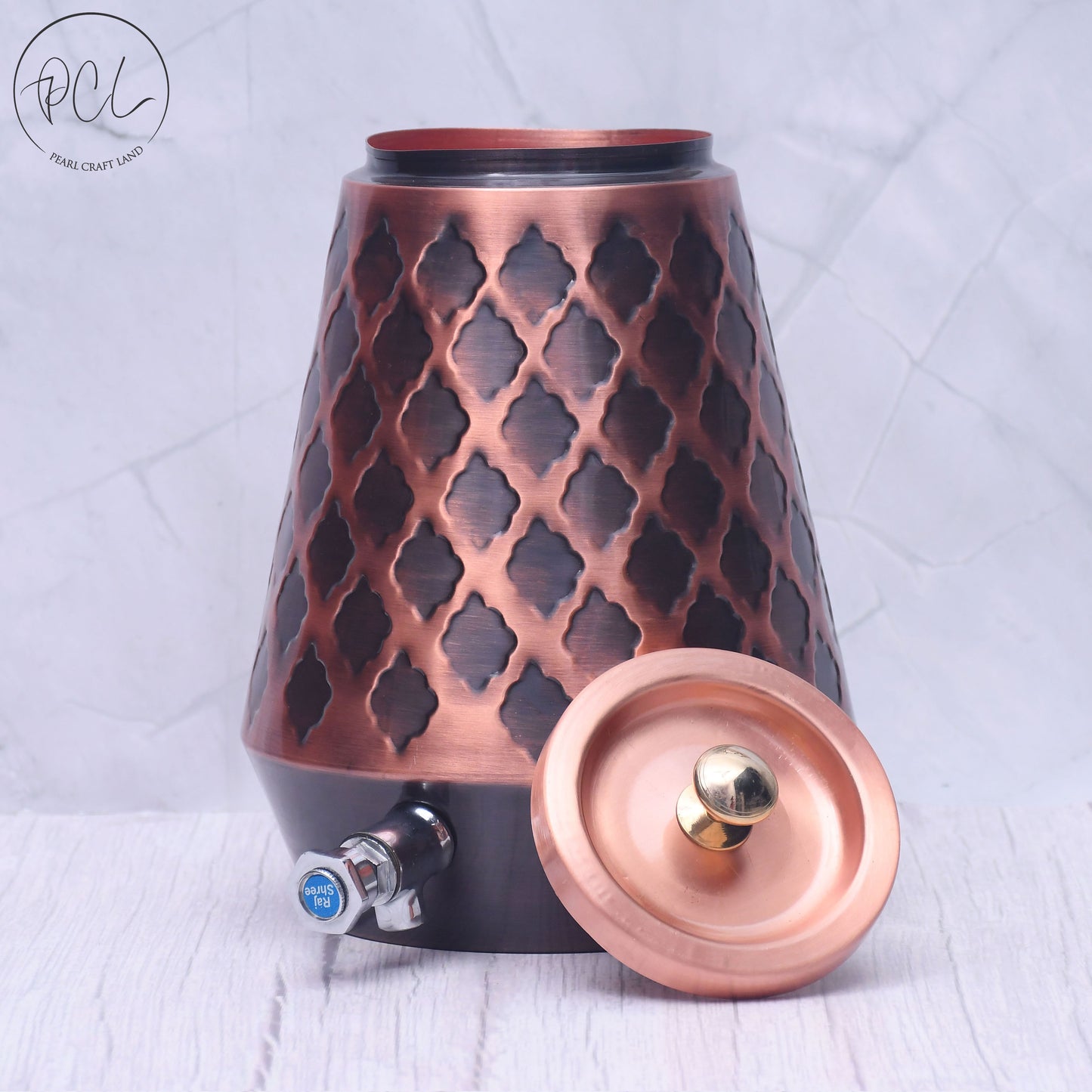 Pure Copper Conical Antique Kangura Designed Capacity 8000 ML