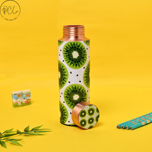 PCL Copper Water Bottle For Kids  Kiwi Fruit Design |400 ML