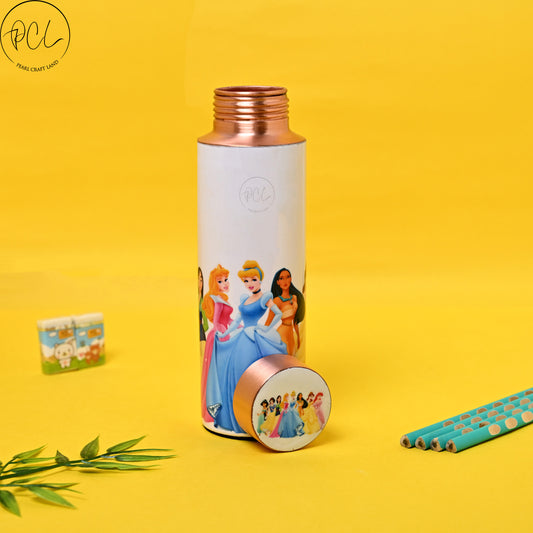 PCL Copper Kids Cinderella Princesses Cartoon Water Bottle | 400 ml