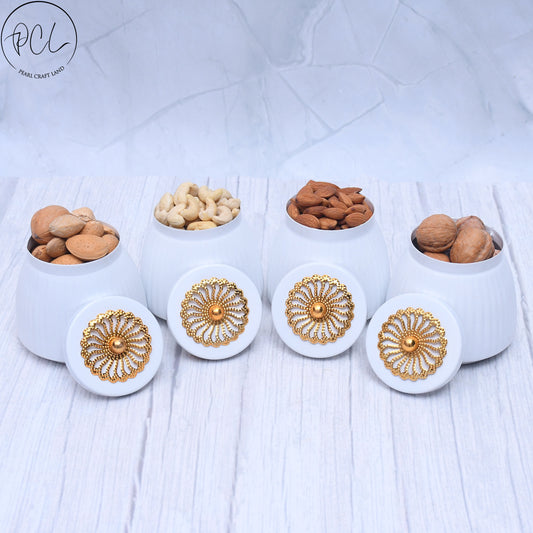 Exclusive Container Set of 4 with White Color For Multi-Purposes