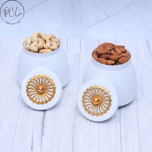 Exclusive Container Set of 2 White Color For Multi-Purposes