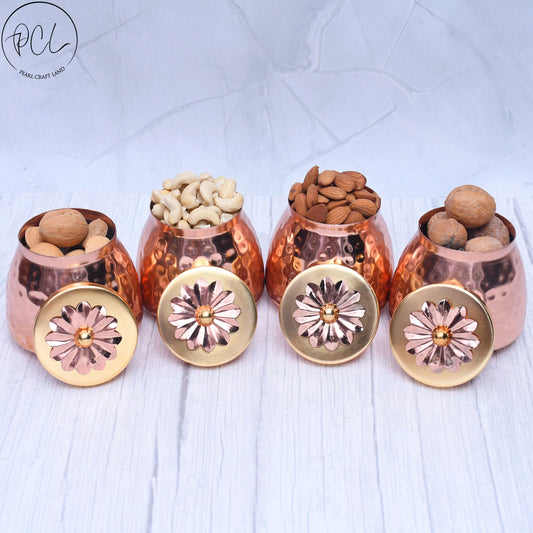 Exclusive Container Set of 4 with Copper Finished For Multi-Purposes
