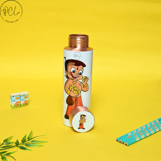 PCL Copper Chota Bheem Kids Cartoon Water Bottle 400 ml