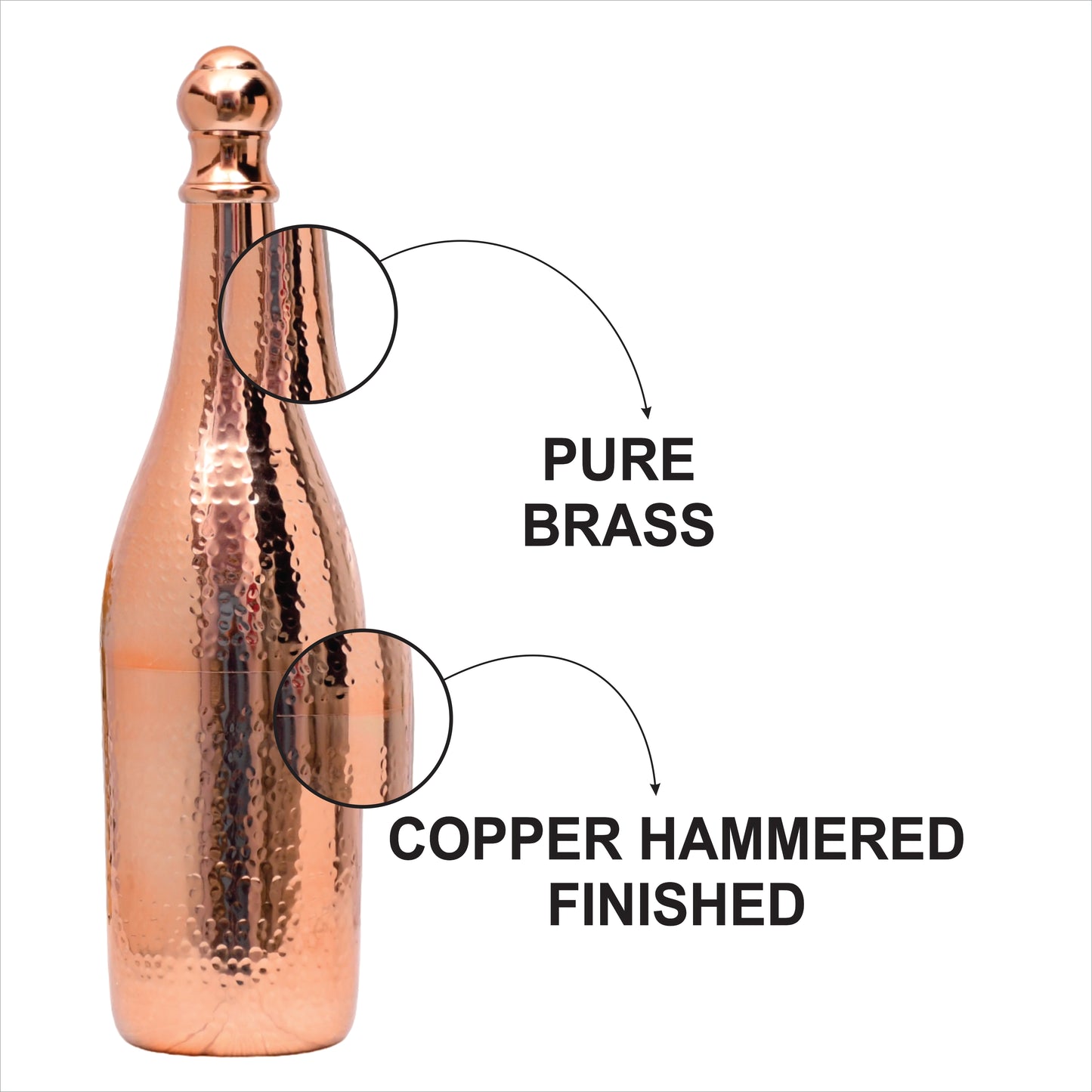 Elegant Design Copper Finished Champagne Bottle Case Barware