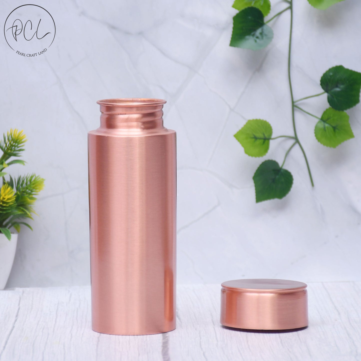 Pure Copper Water Bottle Plain Milton Style Straight Capacity 750ML (Small)