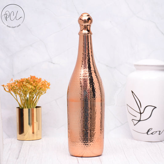 Elegant Design Copper Finished Champagne Bottle Case Barware