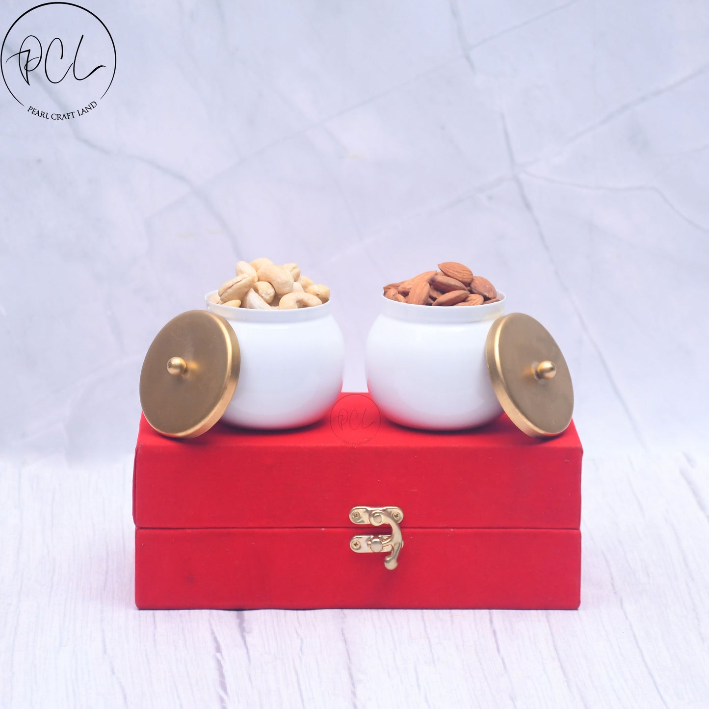 Exclusive Dryfruits Jar Containers for Home & Kitchen Storage Box Set of 2 with Royal Gifting Box