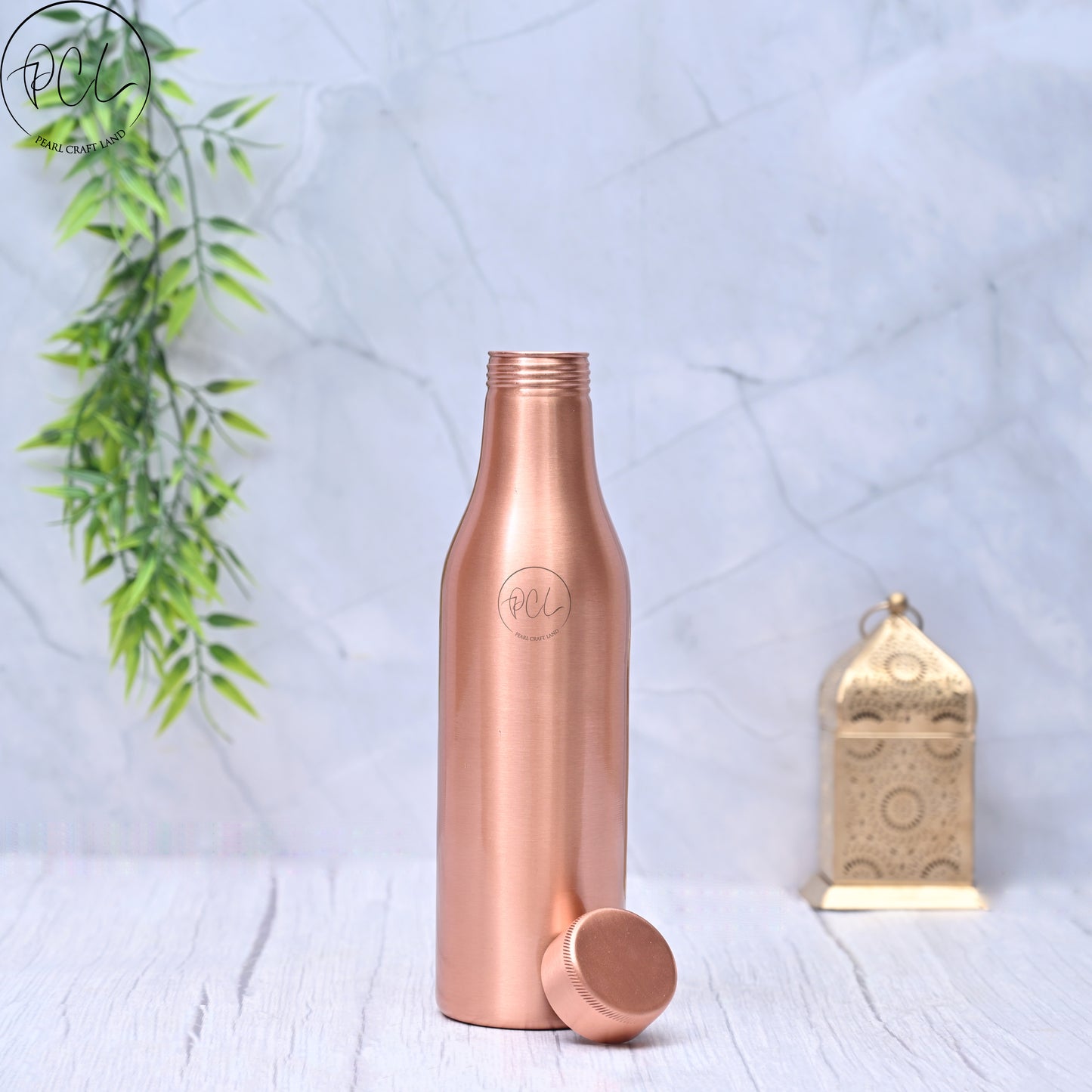 Plain Matt Finished Copper Water Bottle