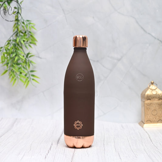 Pure Copper Atlas Silk Bottle (Brown) 1000 ML