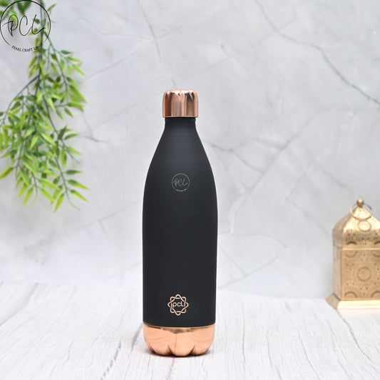 Pure Copper Atlas Silk Bottle (Black) 1000 ML