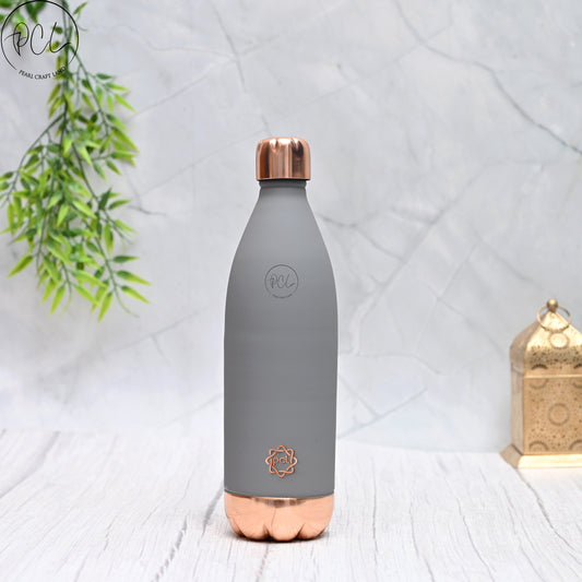 Pure Copper Atlas Silk Bottle ( Grey ) 1000 ML