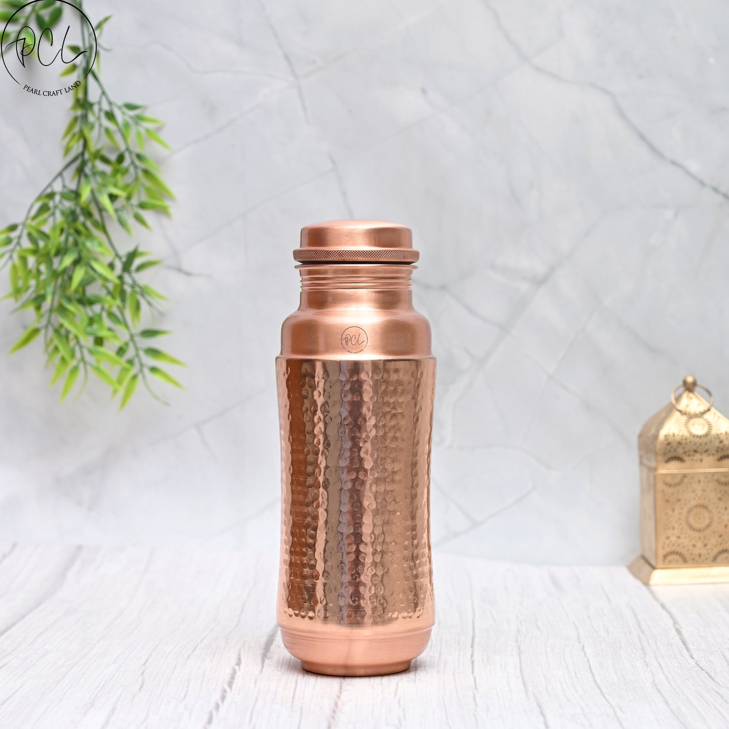 Pure Copper Water Bottle Mid Hammered  Design Capacity 1300ML