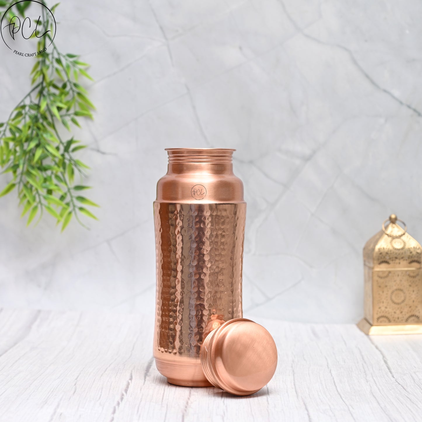 Pure Copper Water Bottle Mid Hammered  Design Capacity 1300ML