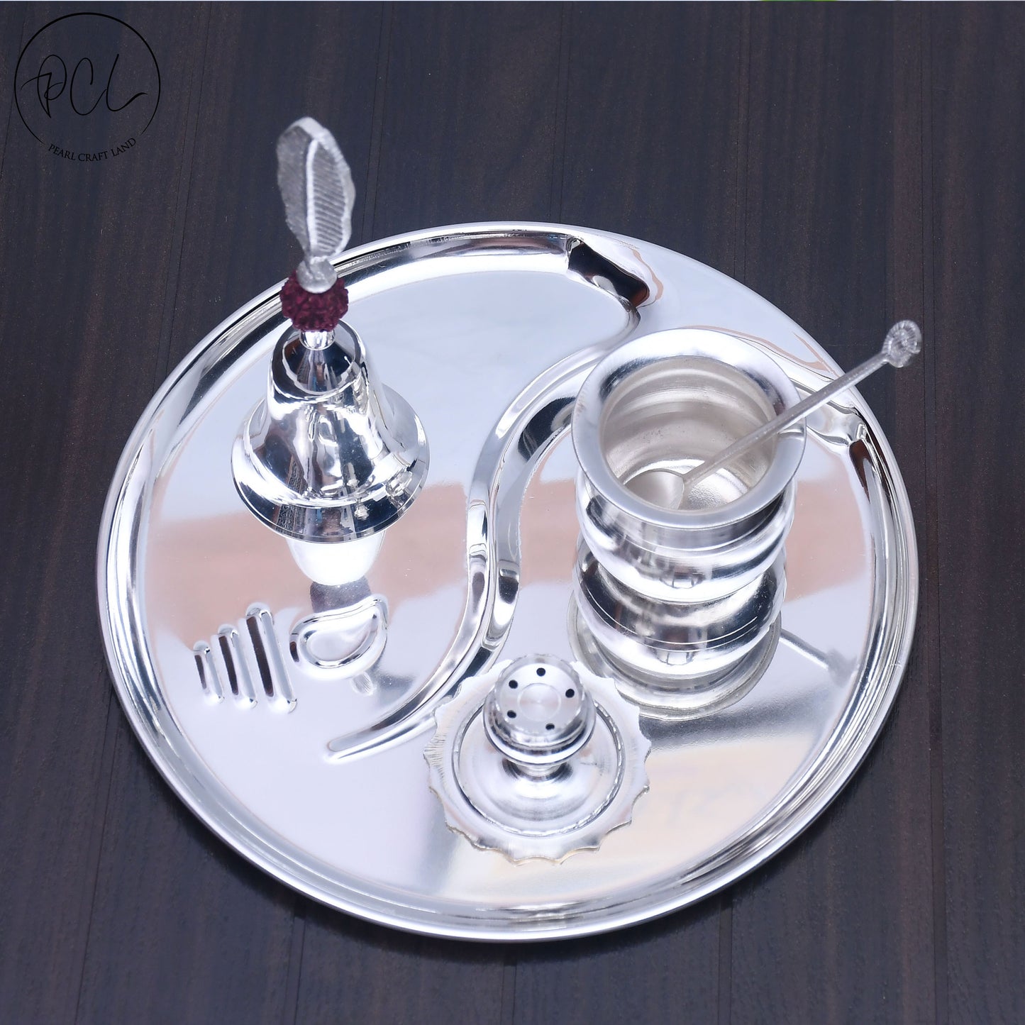 Exclusive Pooja Thali Set with Silver Finished