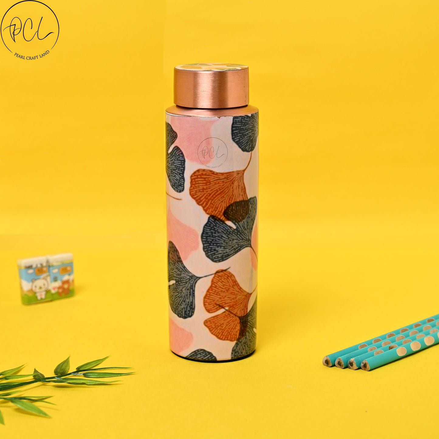 PCL Copper Kids Bottle Beautiful Petals Design Printed | 400 ML