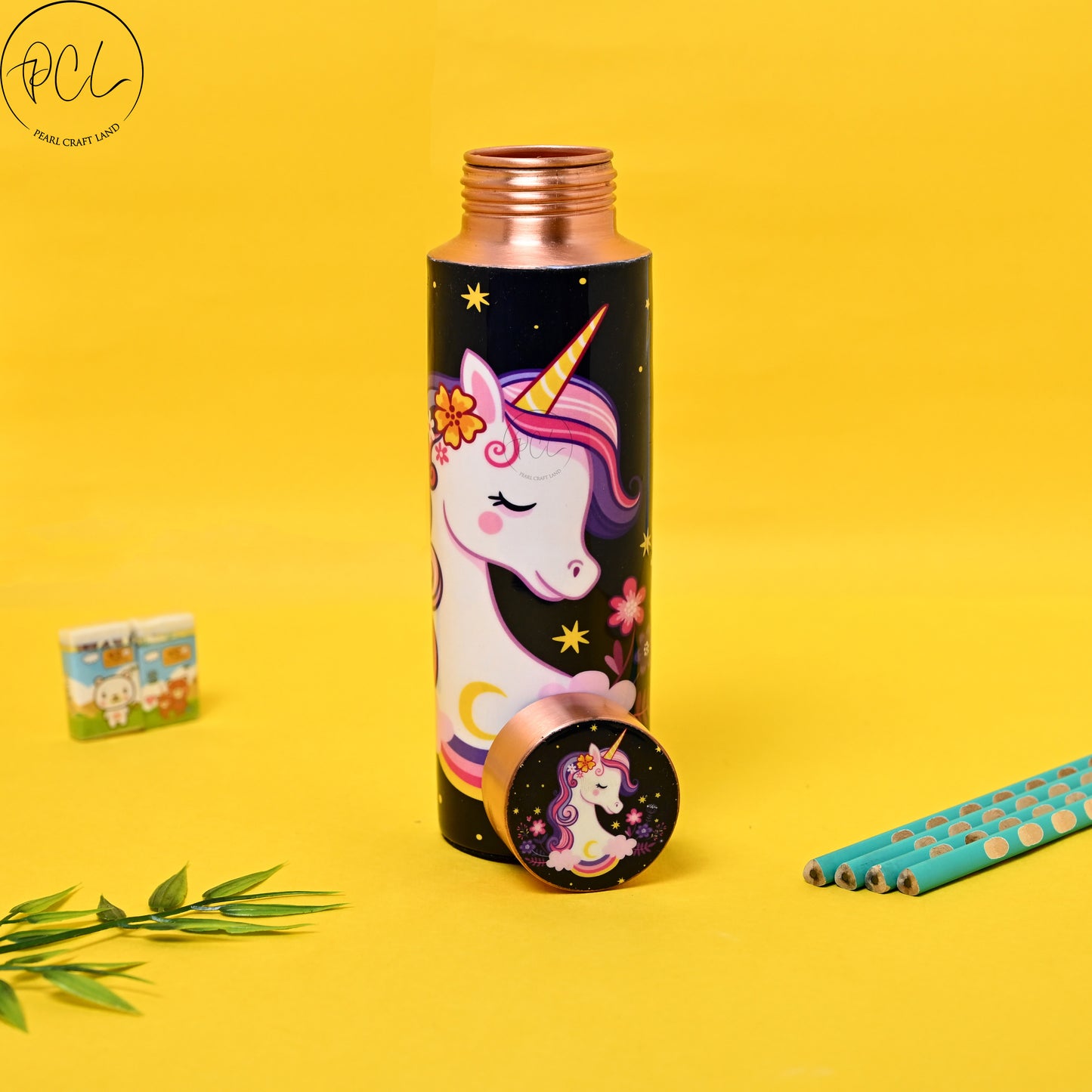 PCL Copper Kids Unicorn Cartoon Water Bottle | 400 ml