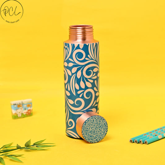 PCL Copper Bottle Elegant Pattern Design Printed | 400 ML