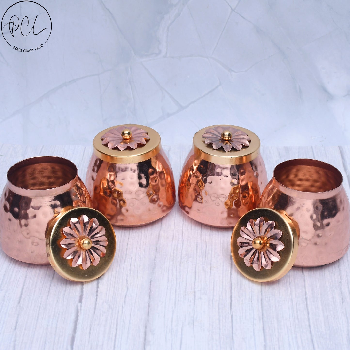 Exclusive Container Set of 4 with Copper Finished For Multi-Purposes