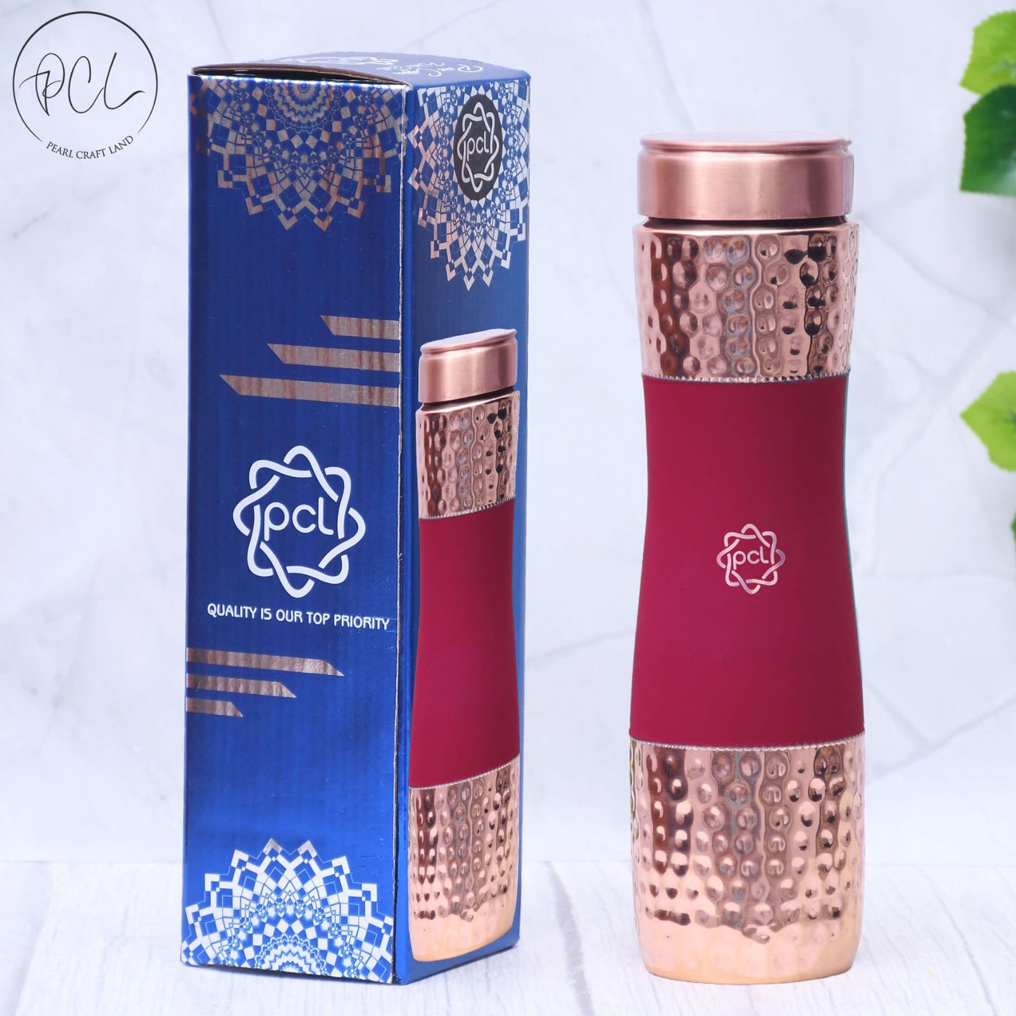 Pure Copper Silk Finished Water Bottle