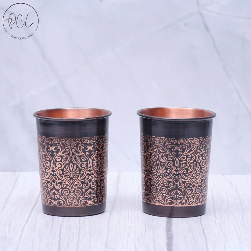Verre à eau en cuivre ayurvédique fabriqué à la main 250-450ml capuchon de paill Verre à eau en cuivre ayurvédique fabriqué à la main 250-450ml capuchon de paill