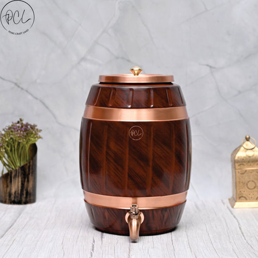 Pure Copper Water Dispenser Barrel Wooden Designed