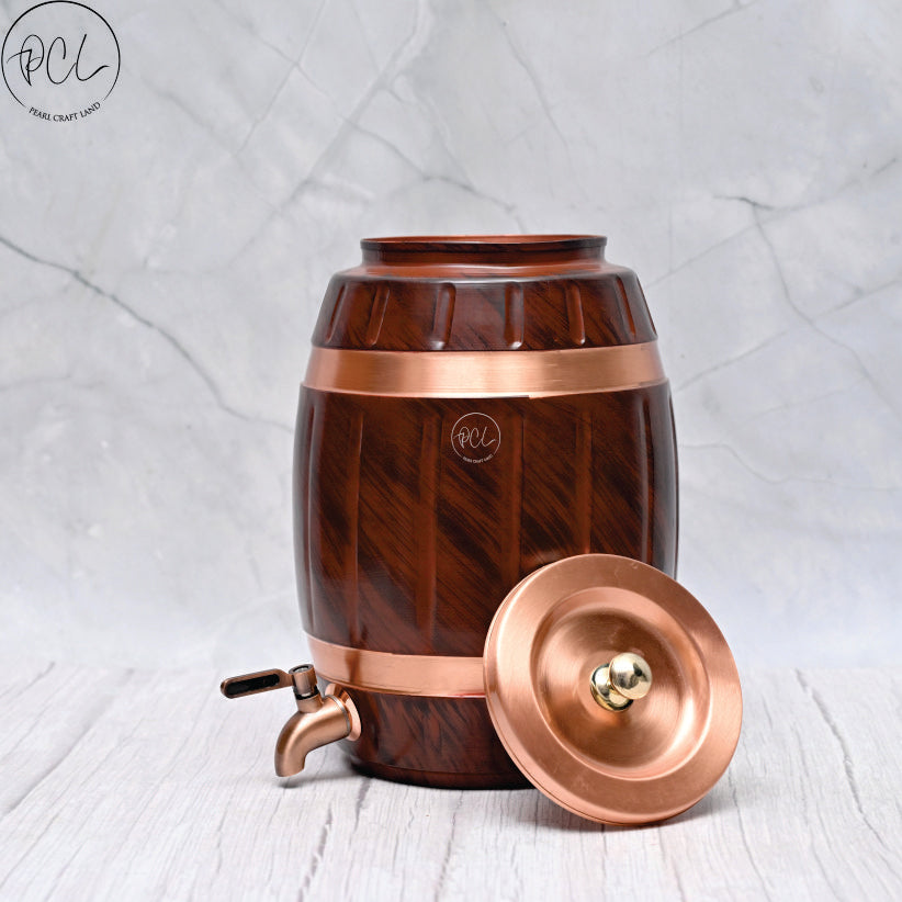 Pure Copper Water Dispenser Barrel Wooden Designed